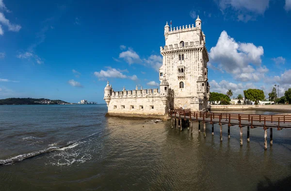 Panorama da Torre de Belém perto de Lisboa — Fotografia de Stock