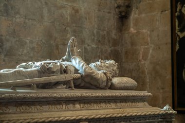 Lizbon yakınlarındaki Belem Jeronimos Manastırı İçişleri, Portekiz