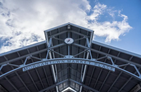 Tetőn Morgantown Market hely szabadtéri gazdák piaci — Stock Fotó