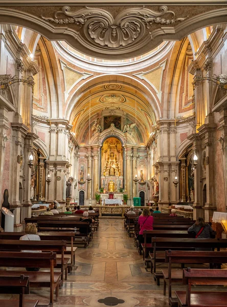 Interiér kostela svatého Anthonyho v Lisabonu — Stock fotografie
