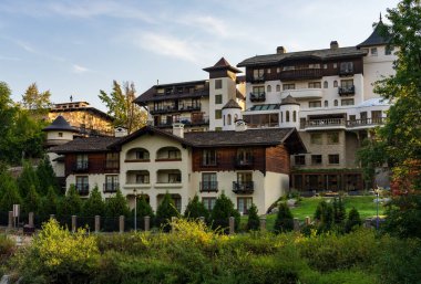 Leavenworth, WA - 25 August 2025: PostHotel in the Alpine German village in the Cascade Mountains in Washington State