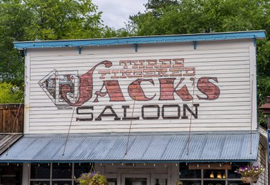 Winthrop, WA - 28 August 2025: Three Fingered Jacks Saloon in the historic western town in Washington State