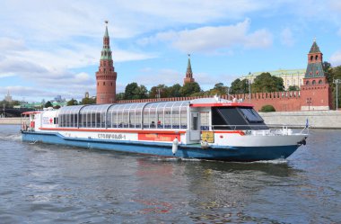 Kremlin.Moscow, Moskova, 29 Eylül 2018 arka plan üzerinde zevk tekne