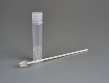 Gri arka planda Hpv testi almaya hazır