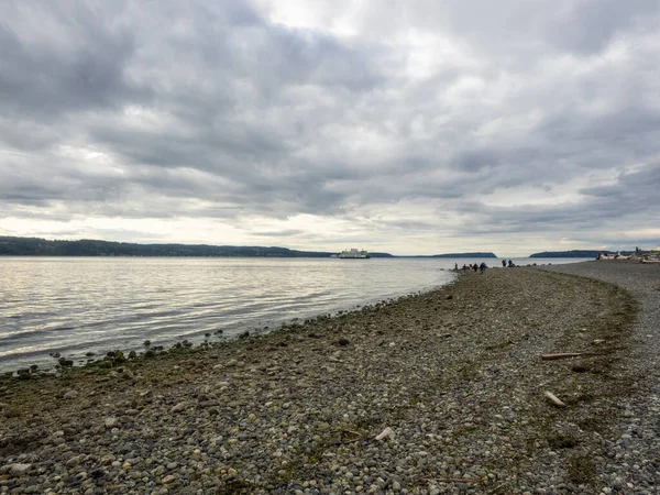 Mukilteo Lighthouse Park Obejmuje Latarnię Morską Zachodnim Krańcu Miasta Mukilteo — Zdjęcie stockowe