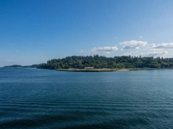 Trajekt Seattlebainbridge Trajektovou Trasou Přes Puget Sound Mezi Seattlem Ostrovem — Stock fotografie