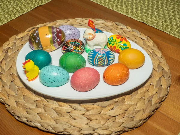 Velikonoční Ozdoby Uvnitř Domu — Stock fotografie