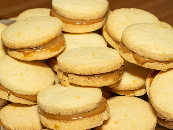 Traditionelle Alfajores Argentinien Peru Und Uruguay Bestehen Aus Zwei Runden — Stockfoto