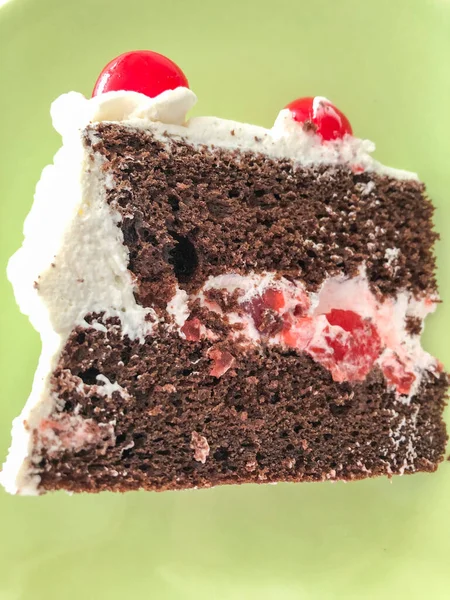 Black Forest Cake Amerikaans Engels Een Chocoladecake Met Een Rijke — Stockfoto