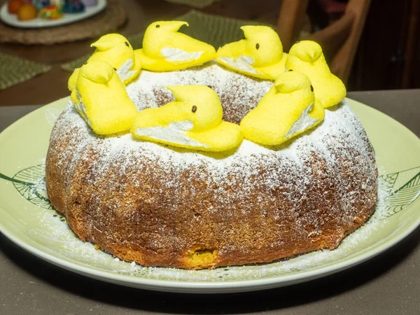 Babka Spongy Yeast Cake Traditionally Baked Easter Sunday Poland Belarus — Stock Photo, Image
