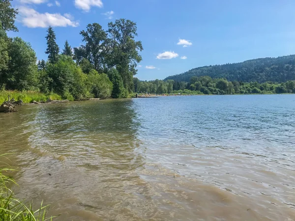 萨曼密什湖国家公园 Lake Sammamish State Park 是美国华盛顿州金县萨曼密什湖南端的一个公园 该公园由华盛顿州立公园系统管理 — 图库照片