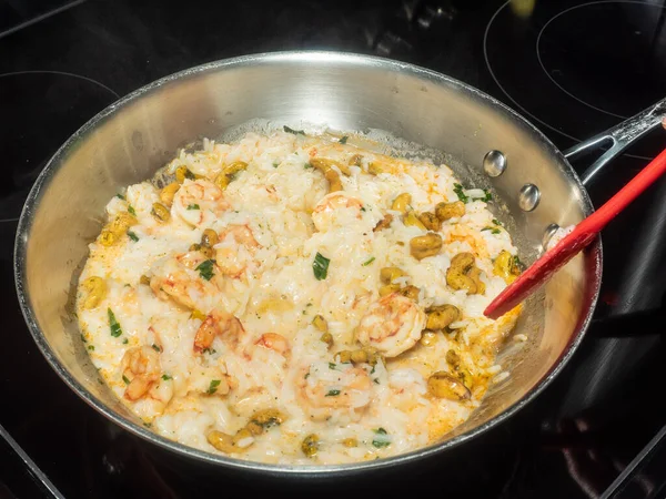 Camarones Dulces Crujientes Fríen Con Crujiente Anacardo Dulce Plato Mariscos — Foto de Stock