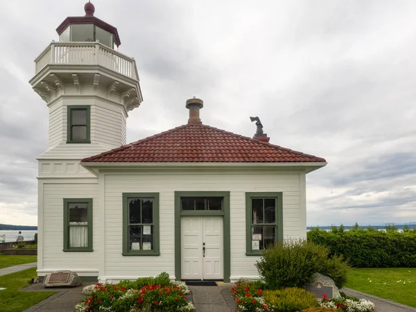 Mukilteo Fyr Park Omfattar Fyren Den Västra Delen Staden Mukilteo — Stockfoto