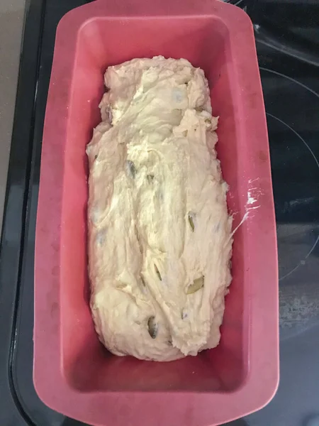 Łatwy Biały Chleb Przepis Piecze Się Wyśmienicie Złoty Brąz — Zdjęcie stockowe