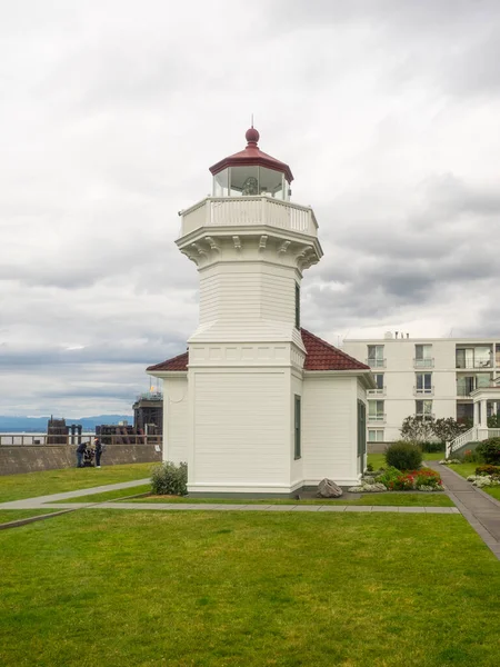 Mukilteo Lighthouse Park Abarca Faro Extremo Oeste Ciudad Mukilteo Washington —  Fotos de Stock