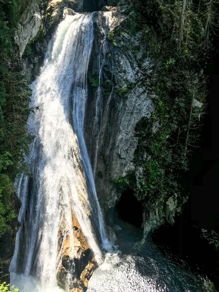 Mittelschwere Wege Führen Den Beliebten Twin Falls Den Kleineren Weeks — Stockfoto