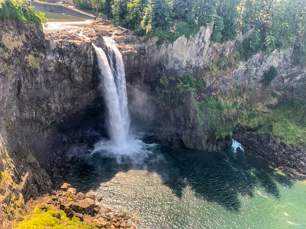 Snoqualmie Falls Abd Nin Kuzeybatısında Snoqualmie Nehri Nin Doğusunda Snoqualmie — Stok fotoğraf