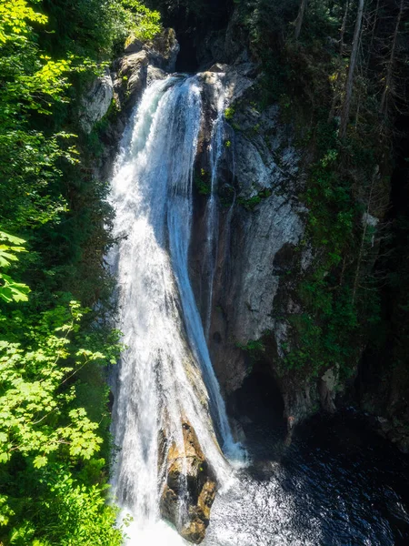 Måttliga Leder Leder Till Populära Twin Falls Mindre Weeks Falls — Stockfoto