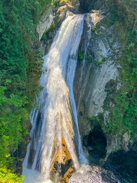 Mérsékelt Pályák Vezetnek Népszerű Twin Falls Kisebb Weeks Falls Más — Stock Fotó