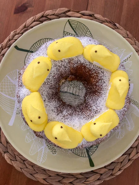 Babka Bolo Levedura Esponjoso Que Tradicionalmente Assado Para Domingo Páscoa — Fotografia de Stock