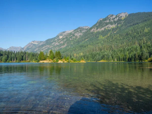 Gold Creek Pond Loop Mil Tungt Trafikerad Loop Trail Ligger — Stockfoto