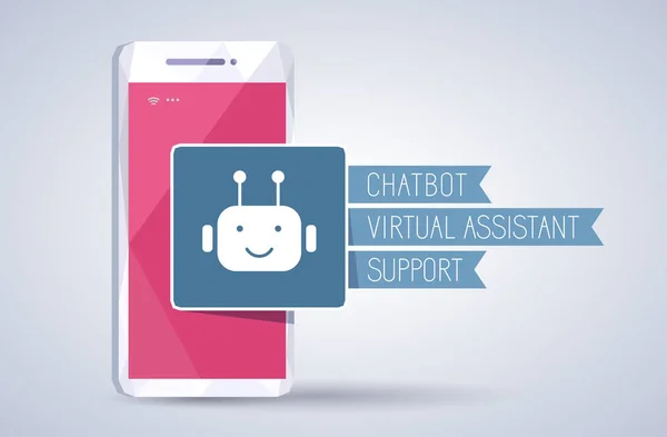 Chatbot, assistant virtuel, icône de support — Image vectorielle
