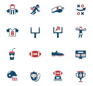 Amerikan futbolu Icon set