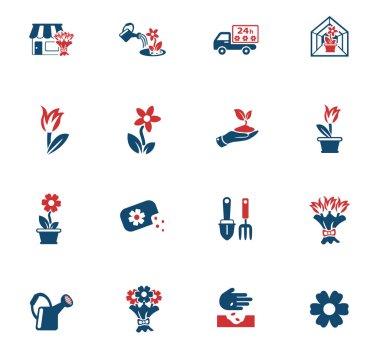 çiçek simgesi seti