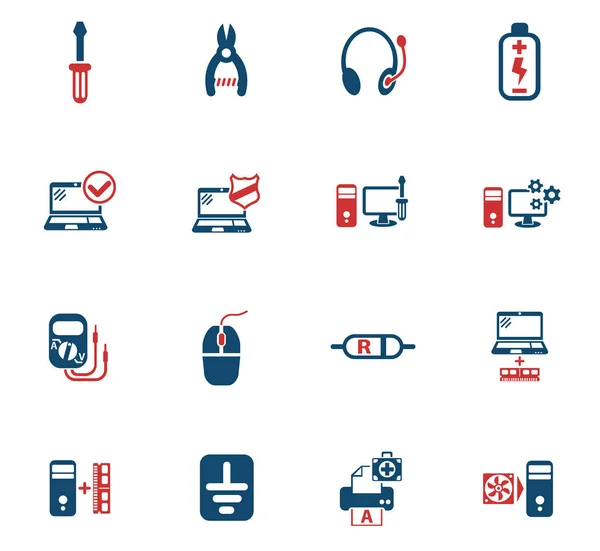 Computer repair icon set — Stock Vector