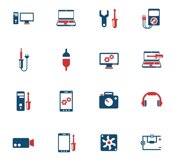 Elektronik Reparatur Icon Set — Stockvektor