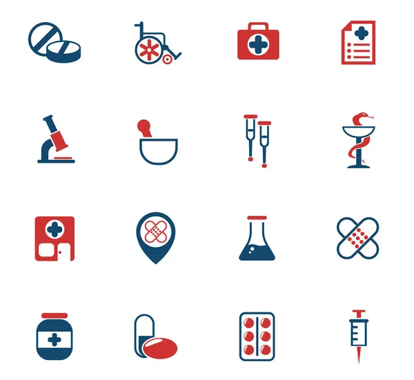 Conjunto de iconos de farmacia — Vector de stock