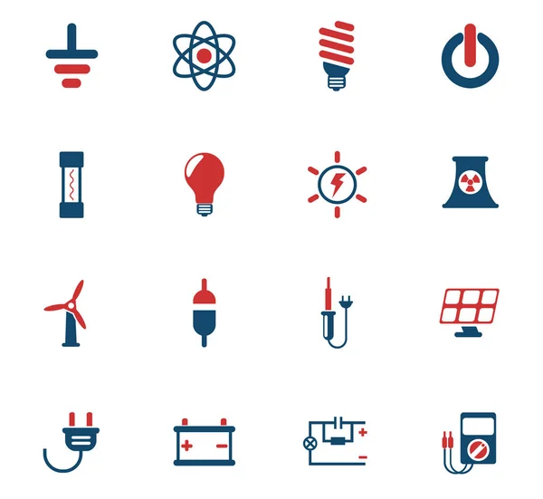 Electricity icon set — Stock Vector