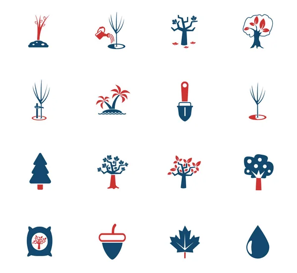 Trees tools icon set — Stock Vector