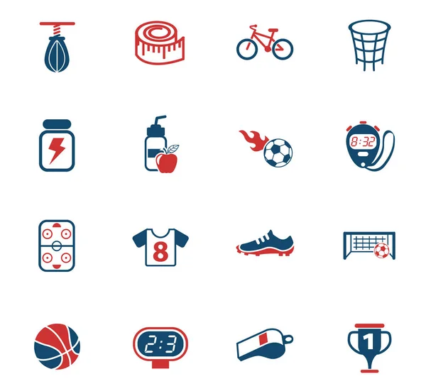 Sportovní barevné ikony set — Stockový vektor