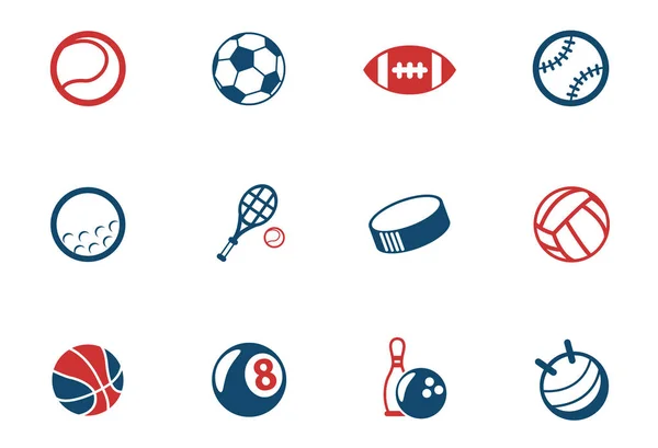 Sport labdák Icon Set — Stock Vector