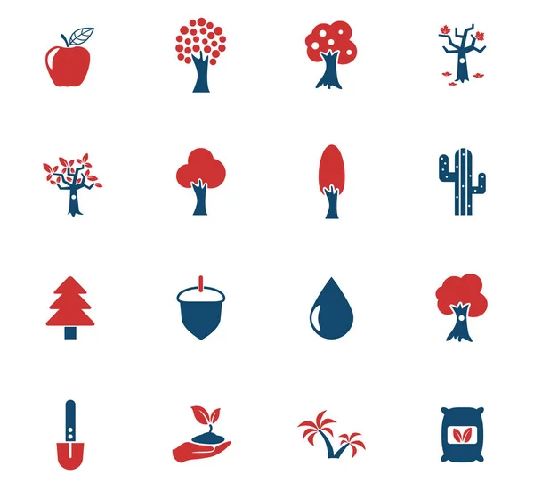 Trees icon set — Stock Vector