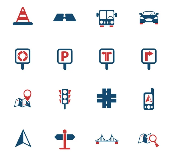 Road icon set — Stock Vector