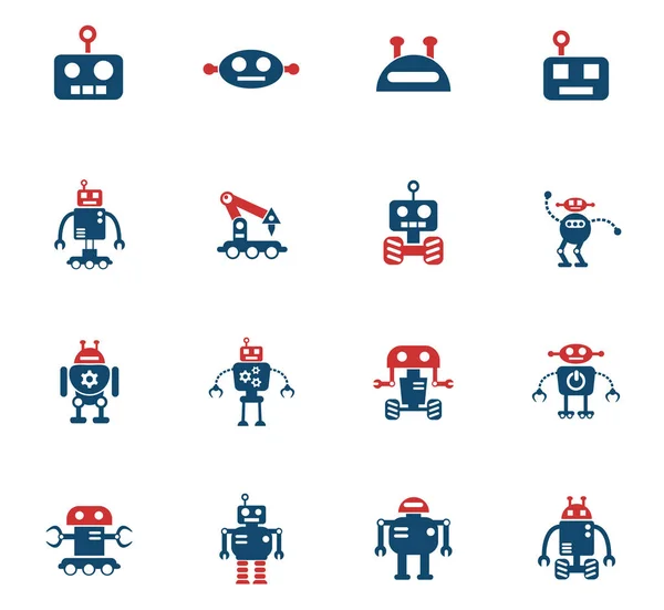 Robots icon set — Stock Vector