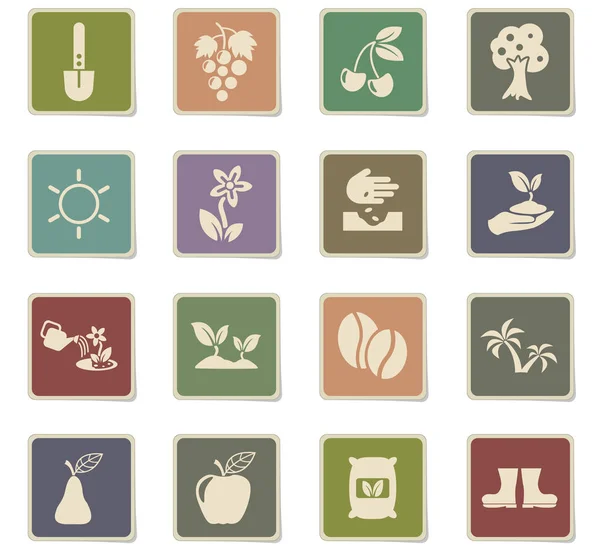 Conjunto de iconos plantas — Archivo Imágenes Vectoriales