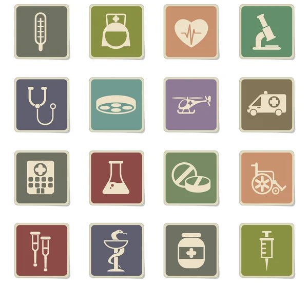 Conjunto de icono de medicina — Archivo Imágenes Vectoriales