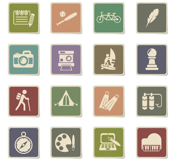 Leisure icon set — Stock Vector