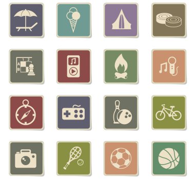 boş zaman simge seti