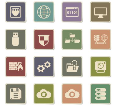 Barındırma sağlayıcısı Icon set