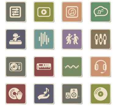 electro müzik Icon set