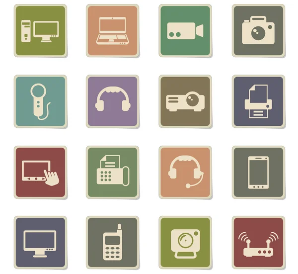 Conjunto de iconos gadget — Vector de stock