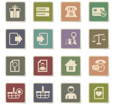 e-ticaret arabirimi Icon set
