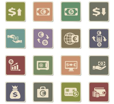 Döviz Alım Satım Icon set