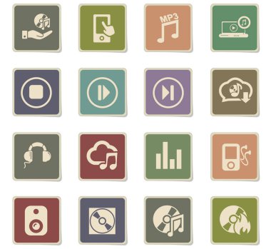 dijital müzik Icon set