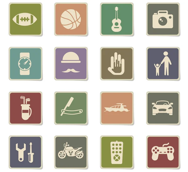 Father day icon set — Stock Vector