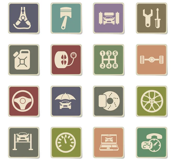 Auto service pictogram set — Stockvector